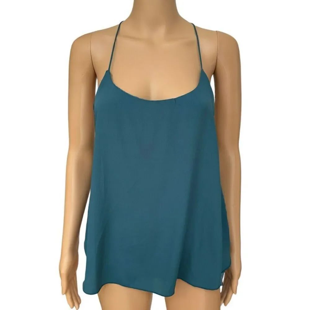 Free People Intimately Two Times The Fun Cami Layered Chiffon Tank Dragonfly M